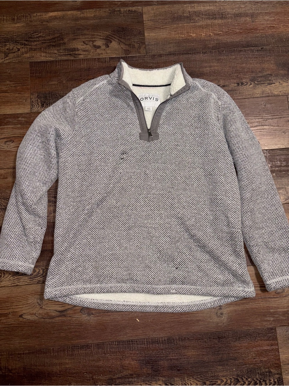 Orvis Men's Brighton 1/4 Zip Sherpa Fleece-Lined Pullover Sweater Men’s XL